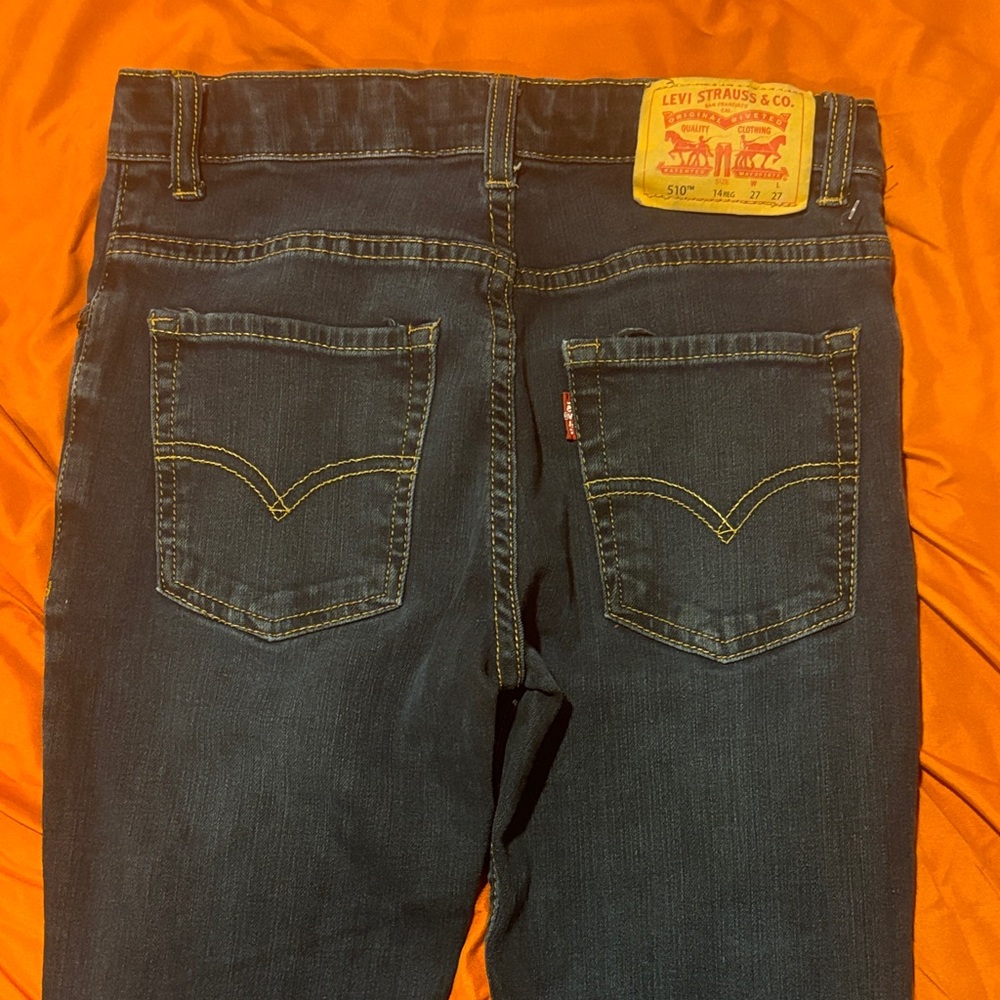 Levi's Indigo Denim Jeans with Yellow Stitching